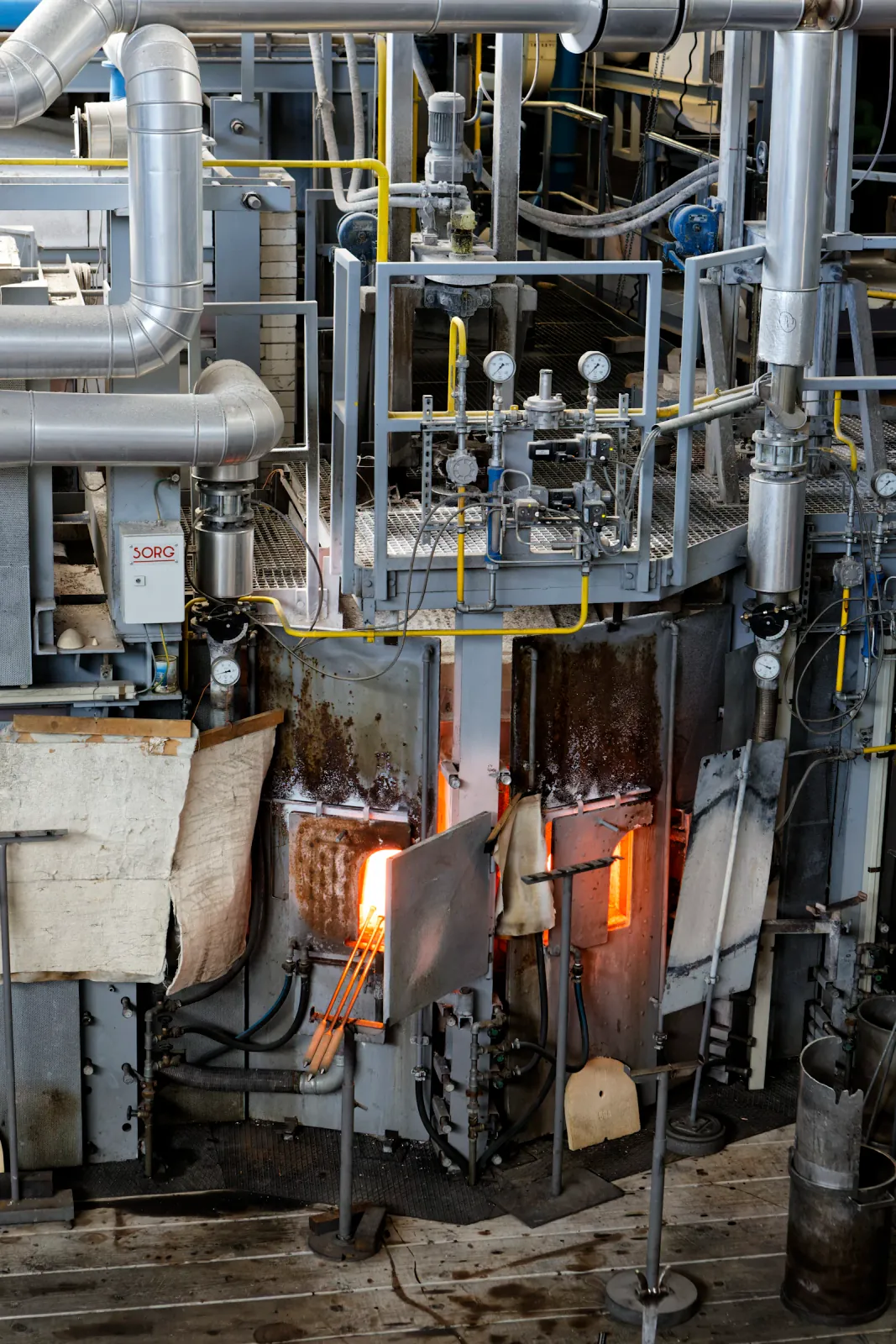 Industrial manufacturing plant floor